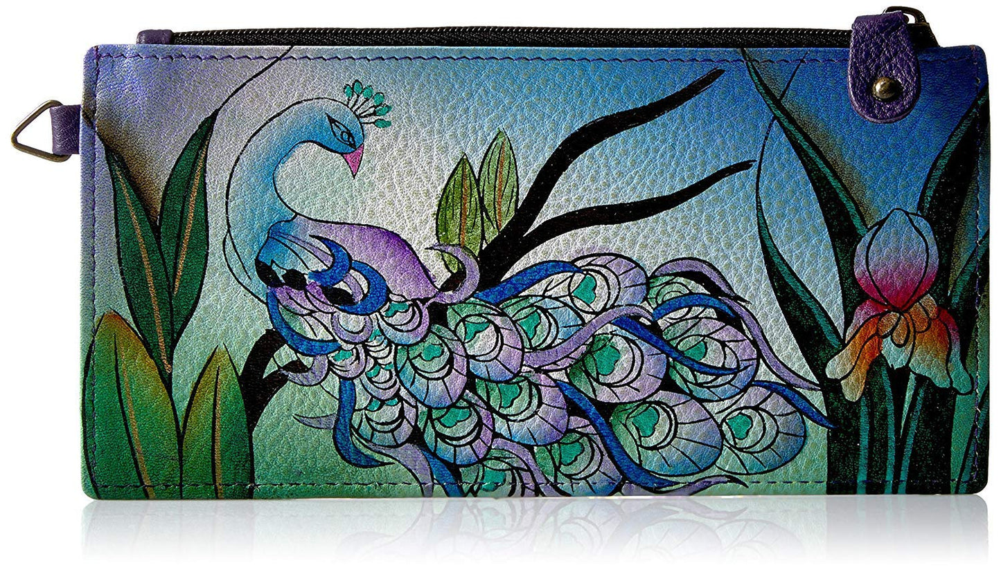HOTAnna by Anuschka Women's Hand Painted Genuine Leather Organizer Wallet | Hand Painted