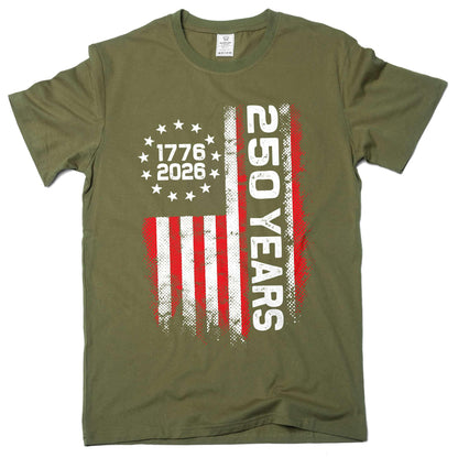 HOTSilver Lake T-shirts 4th of July US 250 Years Birthday T-Shirt Independence Day Flag 1776-2026 Freedom Tee