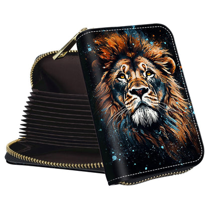 HOTSmall Wallet for Women Credit Card Holder,RFID Leather Business Card Case Wallet with Zipper Design for Women Men Gifts-Butterflies and Elephants
