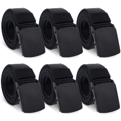 HOTsimarro Tactical 6-Pack Nylon Webbing Canvas Belt - Men & Women's Military, Outdoor, Hiking & Casual Belt