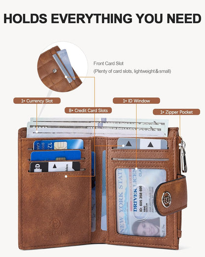 HOTBOSTANTEN Crossbody Bags for Women ＆ Small Wallet for Women Leather RFID Blocking Card Holder