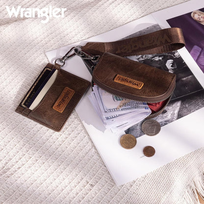 HOTWrangler KeyChain Wallet Wristlet Wallets for Women Dual Pouch Wristlet with Zipper Womens Credit Card Holder Wallet