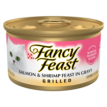HOTPurina Fancy Feast Gravy Lovers Poultry and Beef Grilled Gourmet Wet Cat Food Variety Pack - (Pack of 24) 3 oz. Cans