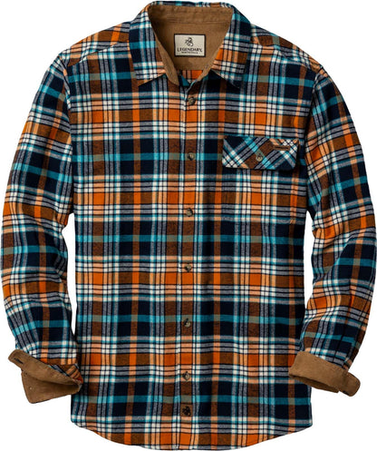 HOTLegendary Whitetails Mens Long Sleeve Button Down 100% Cotton Flannel Shirt
