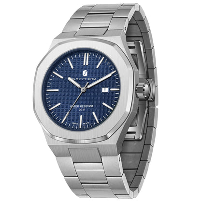 HOTSAPPHERO Mens Watches Stainless Steel Quartz Watch for Men Waterproof Date Clock Fashion Business Wristwatch Gift for Men