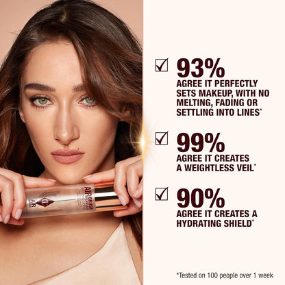HOTCharlotte Tilbury Airbrush Flawless Setting Spray - Ultra-Fine Hydrating Mist to Prime & Set Makeup Up to 16Hr – Soothes and Blurs Skin, Waterproof, Wedding Makeup