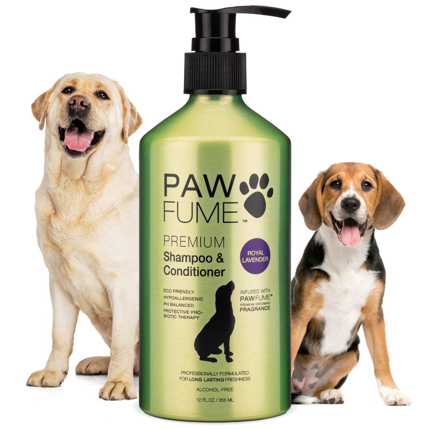 HOTPAWFUME Deshedding Dog Shampoo and Conditioner, Show Dog, 1-Pack – Nourish & Detangle for Silky Soft Coat – Probiotic, Deep-Cleaning, pH-Balanced Formula – Salon-Quality Shampoo for Dogs