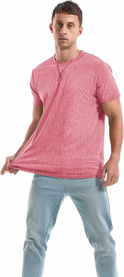 HOTKLIEGOU Men's T-Shirts - Premium Cotton Crew Neck Tees S - 4XL