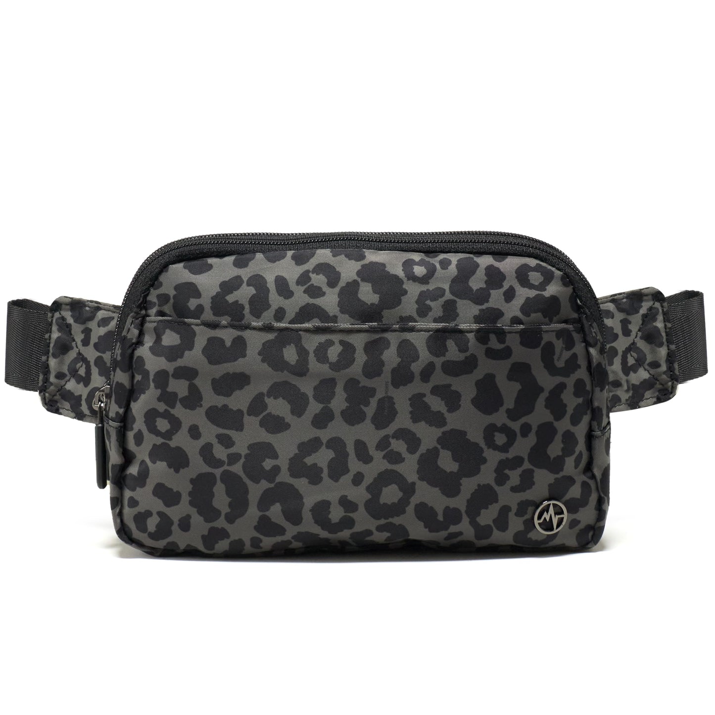 HOTPander Everywhere Belt Bag for Women, 5 Zipper Pockets Nylon Crossbody Fanny Pack Purse (Black)