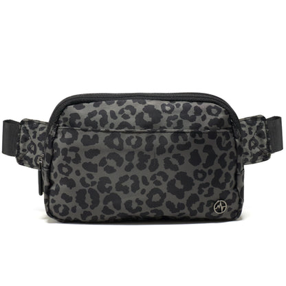 HOTPander Everywhere Belt Bag for Women, 5 Zipper Pockets Nylon Crossbody Fanny Pack Purse (White Opal)