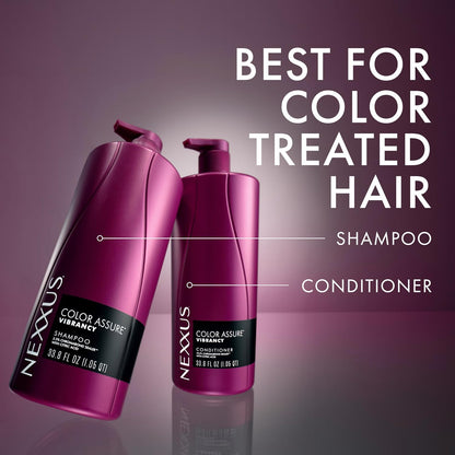 HOTNexxus Color Assure Color Care 2 Count for Vibrancy Shampoo, Conditioner Color Treated Hair Powered by Chromabond Sealer with Citric Acid 33.8 fl oz