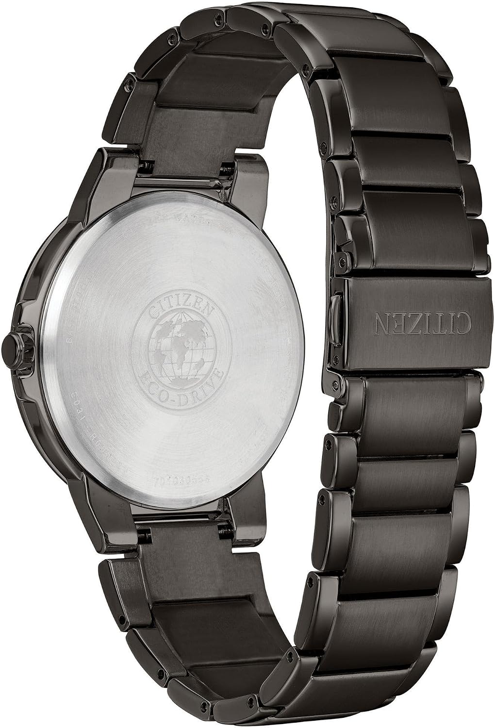 HOTCitizen Men's Eco-Drive Modern Axiom Watch in Gray Stainless Steel, Black Dial (Model: BJ6517-52E)