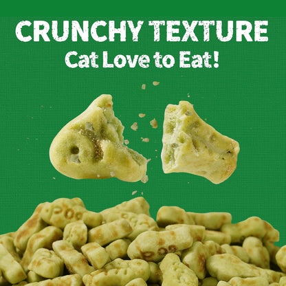 HOTJust Try Cat Treats for Indoor Cats Hairball Control Natural Salmon Healthy Cat Grass Treats Kitten Snacks Training Biscuits Catnip for Cats Dental Care 13.4 OZ