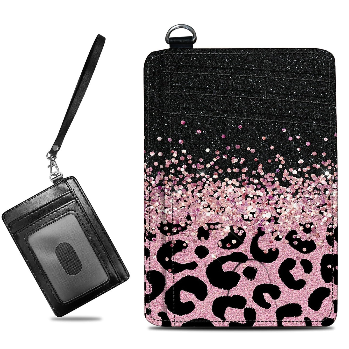 HOTCute Credit Card Holder with Zipper, Crow Skull RFID-Blocking Card Case Small Wallet for Women Men, Multi-slot Card Organizer Case Travel Accordion Wallet