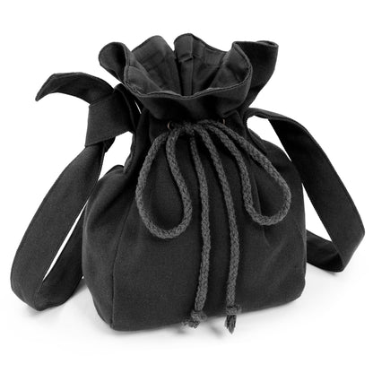 HOTFURPHI Medieval Drawstring Shoulder Bag Renaissance Canvas Dice Bag Coin Purse Ren Faire Costume Accessories