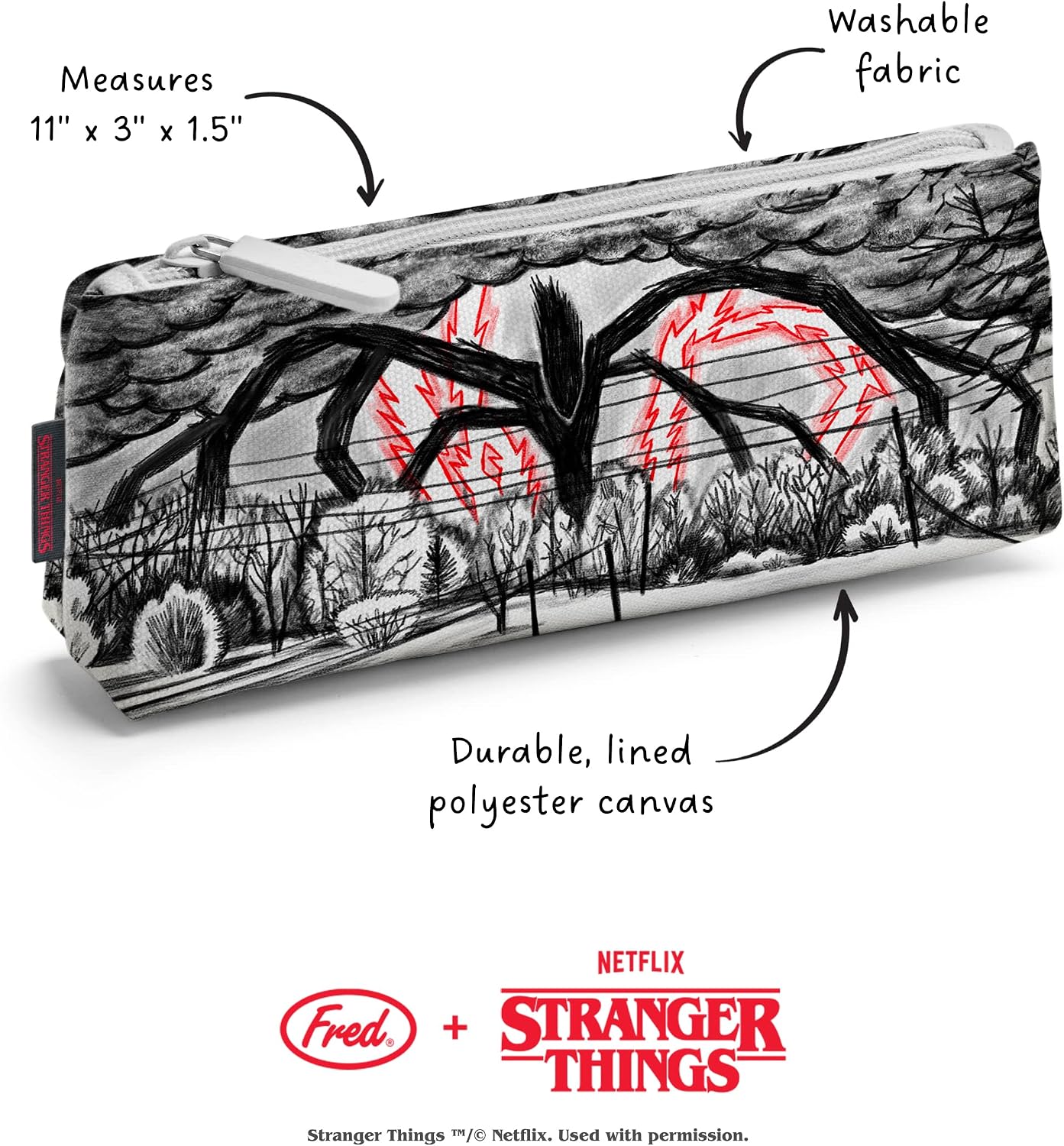 HOTGenuine Fred Stranger Things Accessory Pouch, Mind Flayer, Multicolor