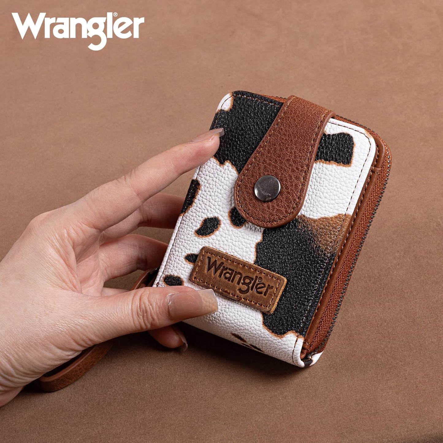 HOTMontana West X Wrangler Credit Card Holder Small Wallets for Women Compact Credit Card Case With Smooth Zipper and ID Window
