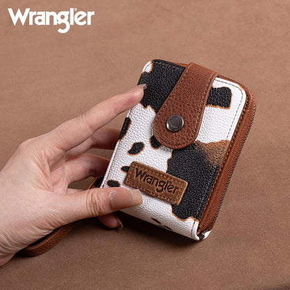 HOTMontana West X Wrangler Credit Card Holder Small Wallets for Women Compact Credit Card Case With Smooth Zipper and ID Window