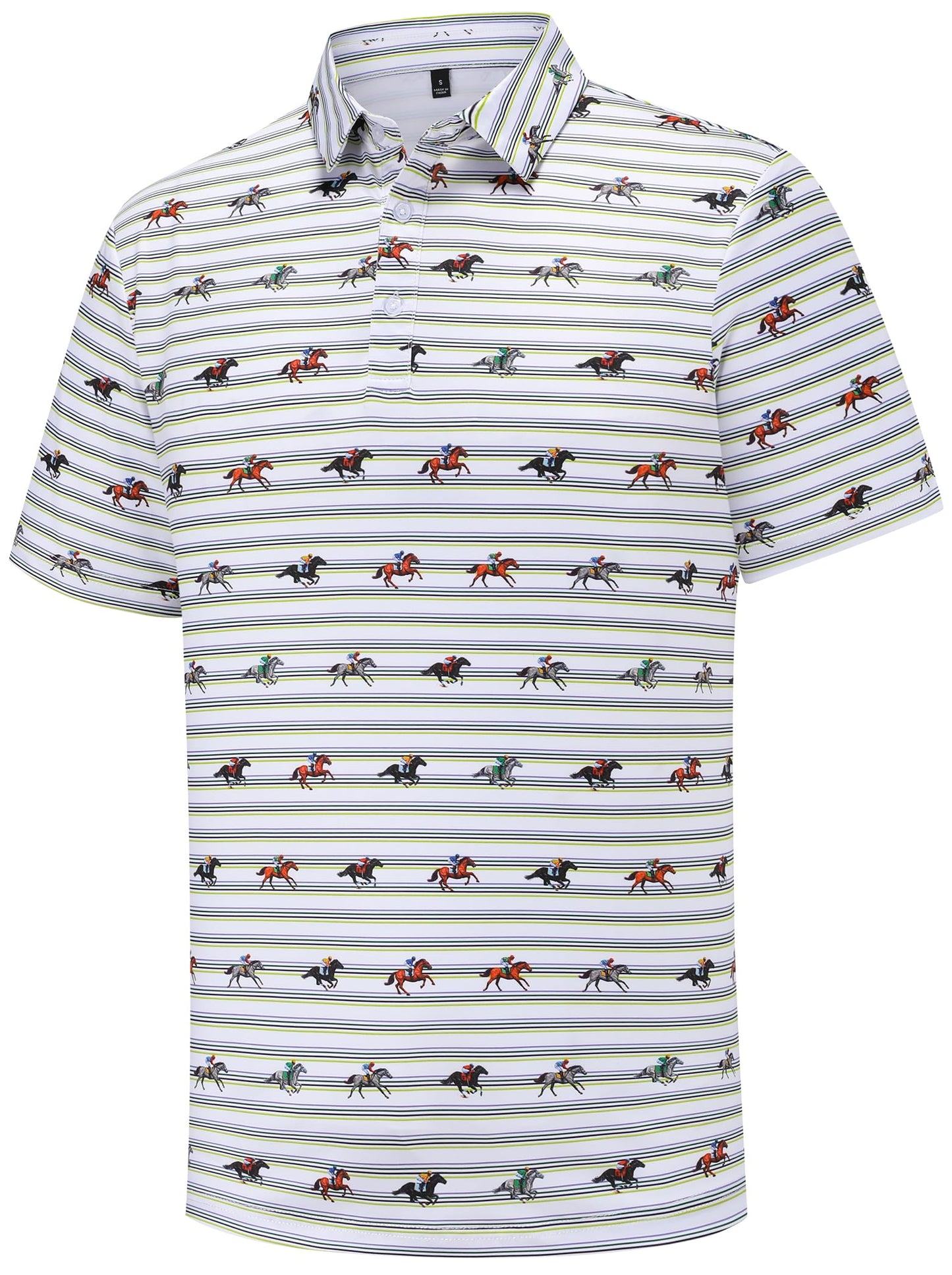 HOTtracamiy Men's Golf Polo Shirts Short Sleeve Performance Moisture Wicking Quick Dry Golf Polo Shirts for Men