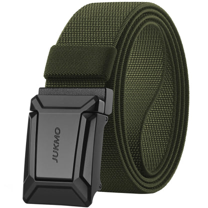 HOTJUKMO Men's Stretch Tactical Belt, 1.5" Elastic Nylon Web with Flip Buckle | Quick Release Belt for Military Work Rigger Hiking