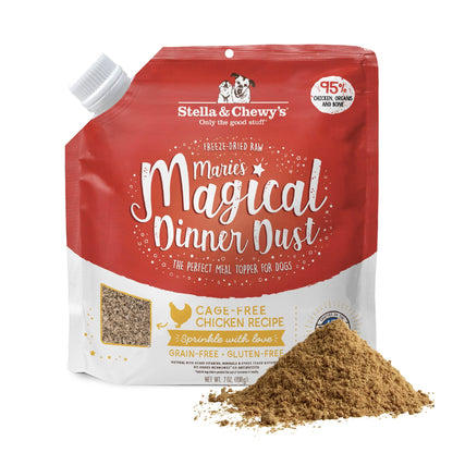HOTStella & Chewy's Freeze-Dried Raw Marie’s Magical Dinner Dust - - Premium Beef Dog Food Topper with Organic Fruits & Vegetables - Perfect for Picky Eaters - 7oz