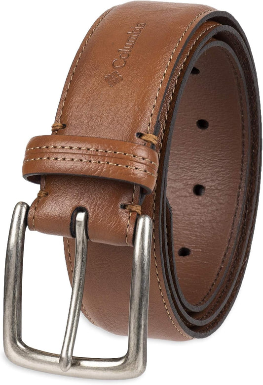 HOTColumbia Men's Casual Everyday Leather Belt – Jeans, Chinos and Daily Wear