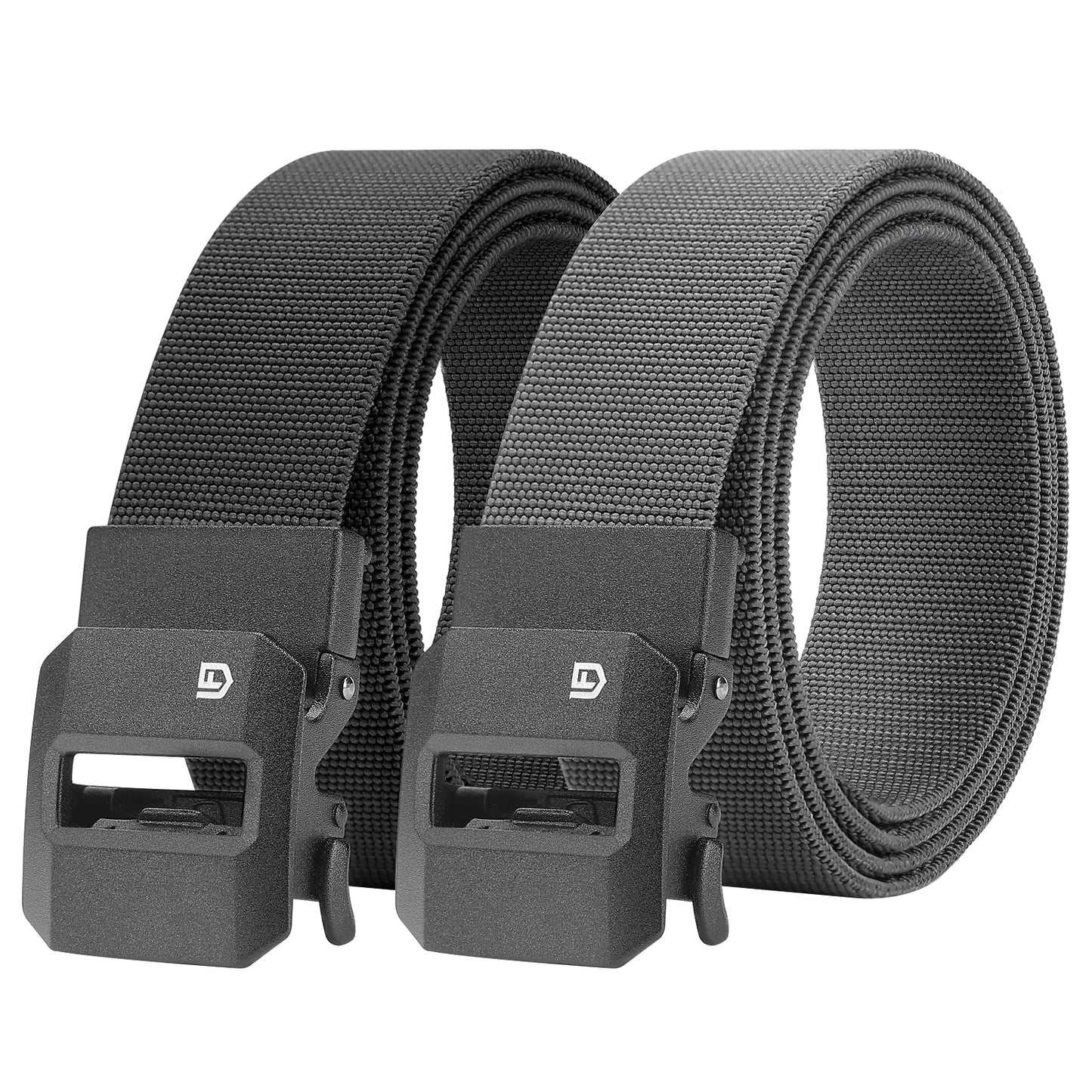 HOTFAIRWIN Ratchet Belt Men - Tactical Stretch Nylon Web Work Belts, Gift for Casual Jeans, Pants, Golf, and Everyday Use