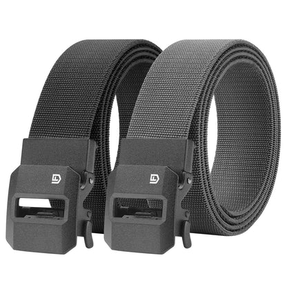 HOTFAIRWIN Ratchet Belt Men - Tactical Stretch Nylon Web Work Belts, Gift for Casual Jeans, Pants, Golf, and Everyday Use
