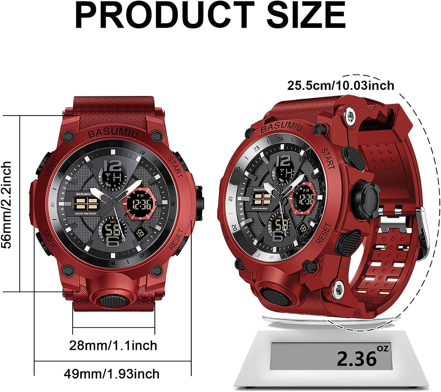 HOTGold Military Dive Tactical Digital Man Watches for Men Nice Luxury Waterproof Diver Mens Watches Work Black Sports