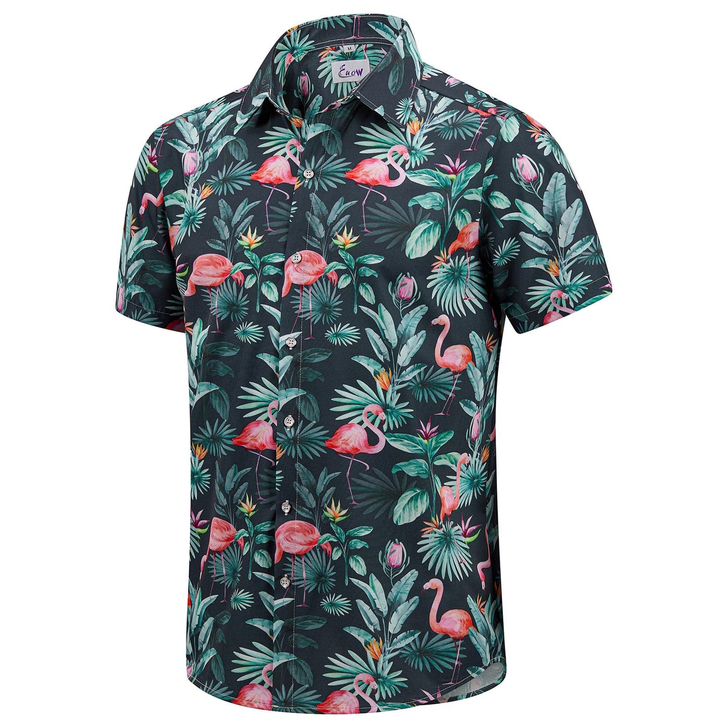 HOTEUOW Men's Hawaiian Shirt Short Sleeve Printed Button Down Beach Shirts