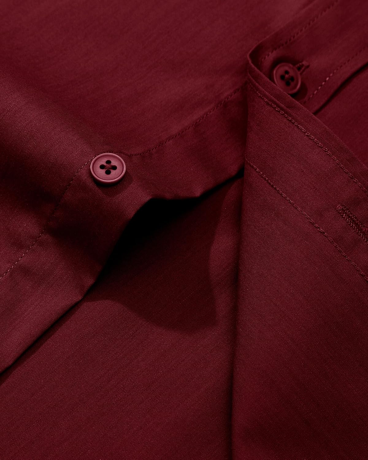 HOTAlimens & Gentle Men's Dress Shirt Regular Fit Stretch Stain Shield Long Sleeve Solid Business Wedding Button Down Shirts