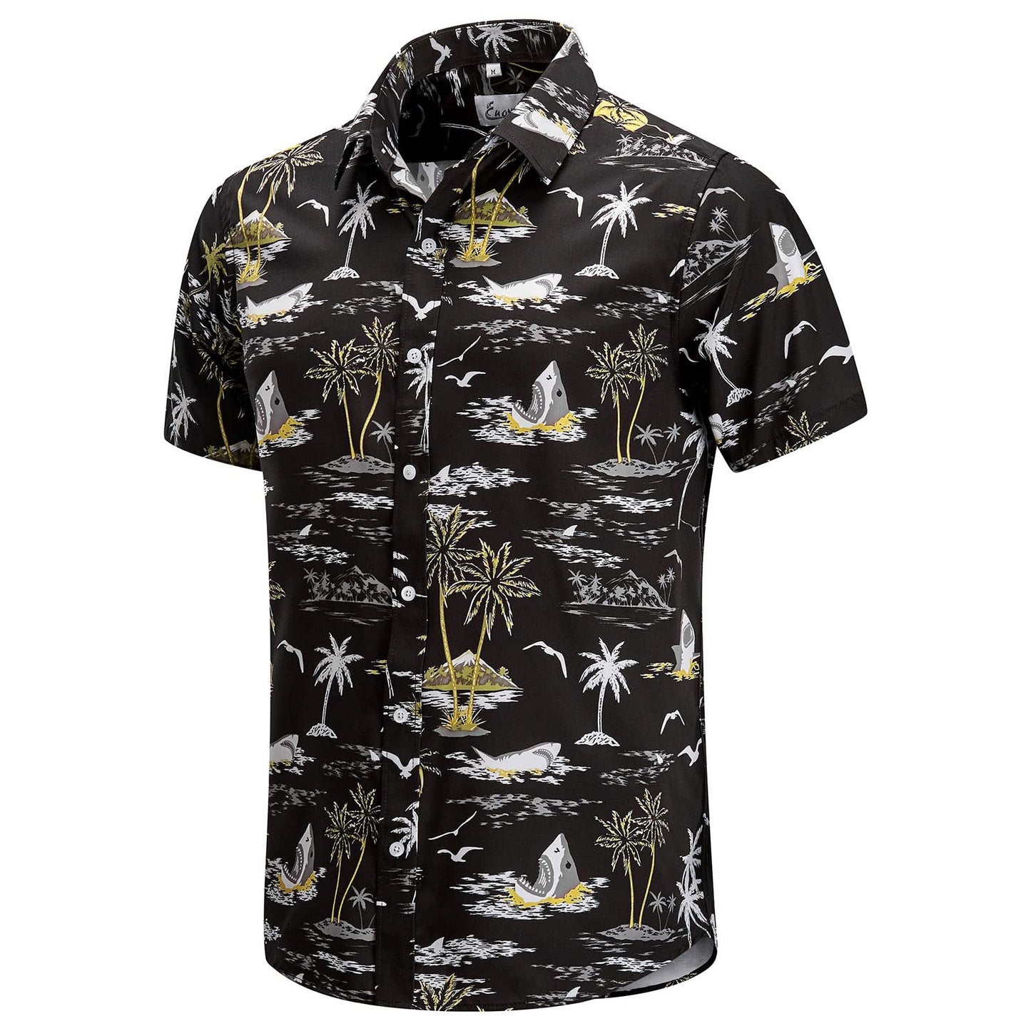 HOTEUOW Men's Hawaiian Shirt Short Sleeve Printed Button Down Beach Shirts