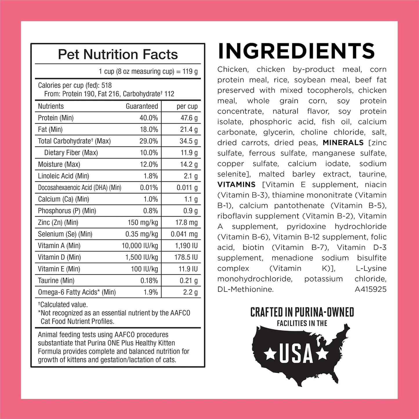 HOTPurina ONE High Protein, Natural Dry Kitten Food, +Plus Healthy Kitten Formula - 7 lb. Bag