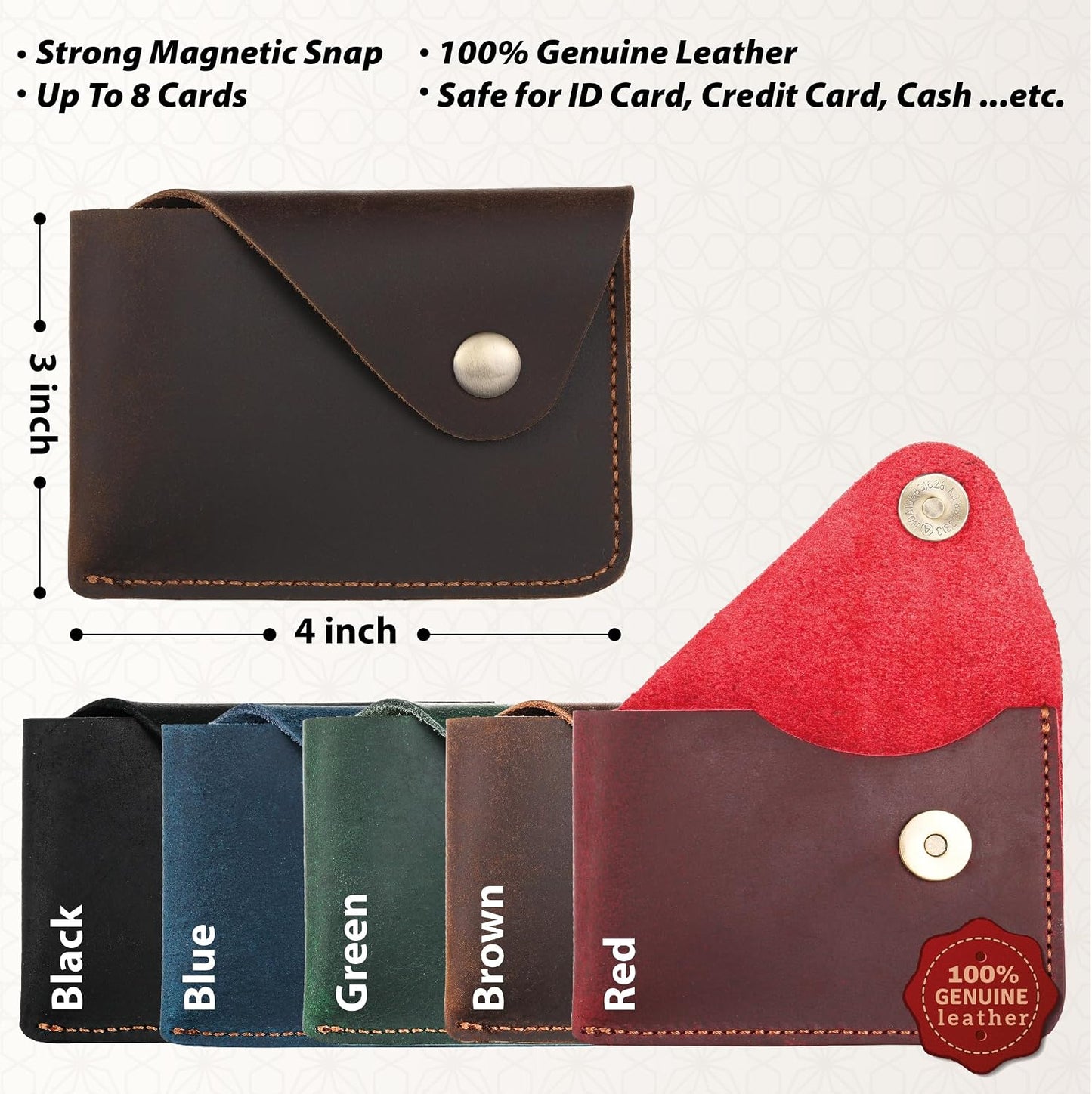HOTKenzal Slim Minimalist Wallet Gift, Thin Leather Wallets for Women and Men, Personalized Slim Card Case, Best Minimalist Wallets, Front Pocket Wallets for Men Leather, Customized Card Organizer,Holder