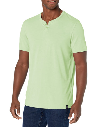 HOTLucky Brand Men's Venice Burnout Notch Neck Tee Shirt