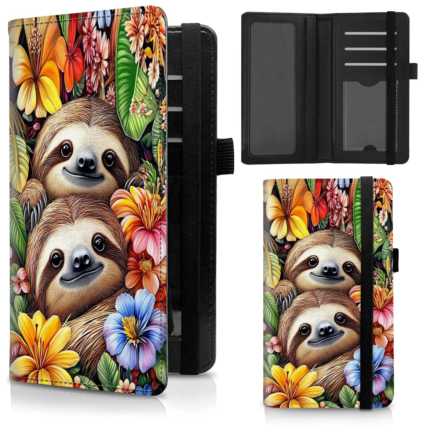 HOTCheckbook Cover for Duplicate Checks,Slim Durable RFID Blocking Checkbook Credit Card Holder for Personal and Business Checks-Cute Dog Paws