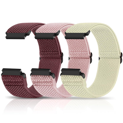 HOTCompatible with 16mm 18mm 19mm 20mm 22mm 24mm Watch Bands Quick Release Replacement Wristband,Adjustable Stretchy Nylon Solo Loop Straps Fabric Braided Sport Elastic Bands for Men Women