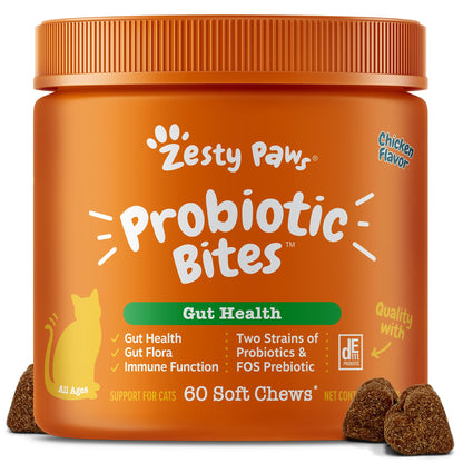 HOTZesty Paws Probiotics for Dogs - Digestive Enzymes for Gut Flora, Digestive Health, Diarrhea & Bowel Support - Clinically Studied DE111 - Dog Supplement Soft Chew for Pet Immune System - Pumpkin, 90ct