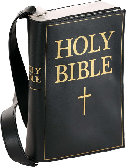 HOTHoly Bible Costume Accessory Purse - Faux Leather with Shoulder Strap and Magnetic Closure