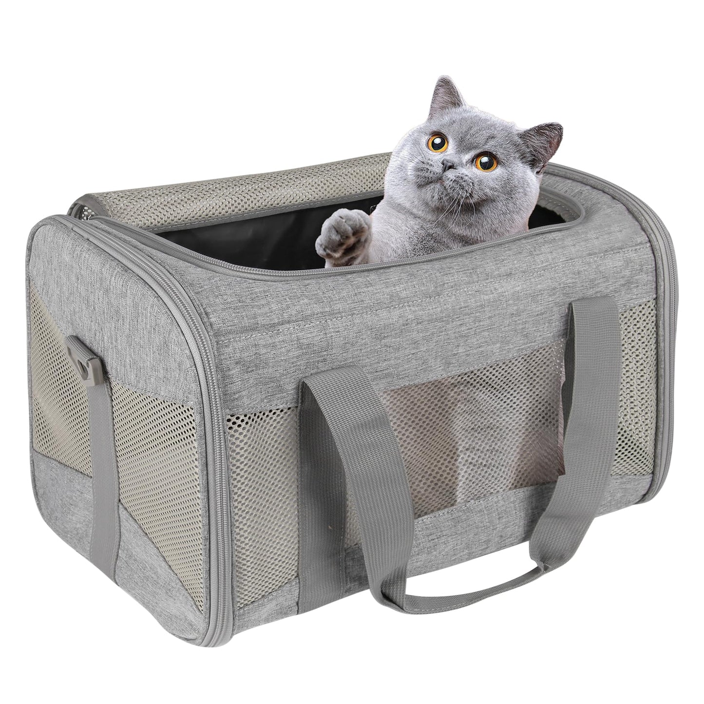 HOTCat Dog Carriers Soft-Sided Pet Carrier Large Cats for Medium Big Cat Small Dog Puppy up to 16lbs TSA Airline Approved Animal Collapsible Cat Carrier Carriers Travel Carrier Cat Bag (17x11x11)
