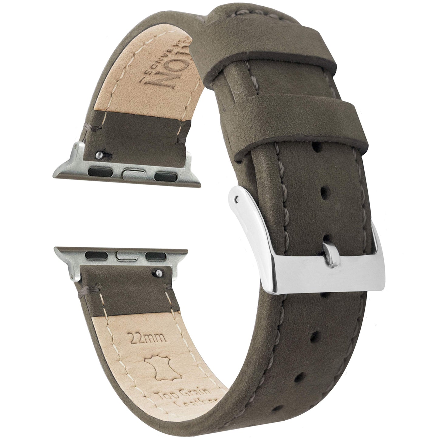 HOTBARTON WATCH BANDS - Top Grain Leather Watch Bands Compatible with Apple Watch Models - 1, 2, 3, 4, 5, 6, 7, 8, 9, 10, SE, Ultra & Ultra 2