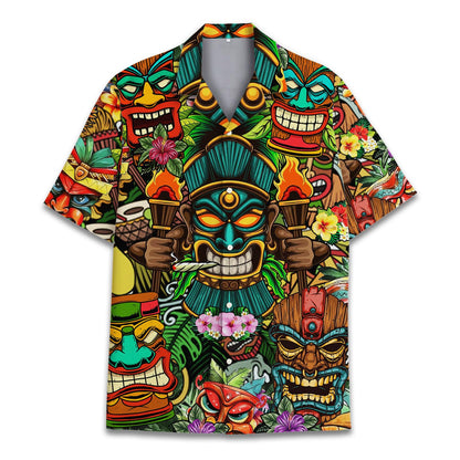 HOTTropical Bigfoot Hawaiian Shirts for Men Women, Sasquatch Summer Beach Button Down Short Sleeve