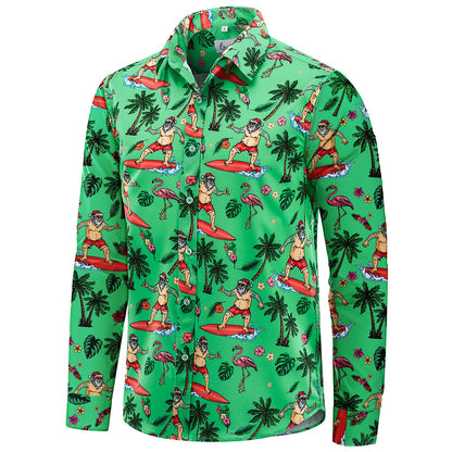 HOTEUOW Men's Hawaiian Shirt Short Sleeve Printed Button Down Beach Shirts