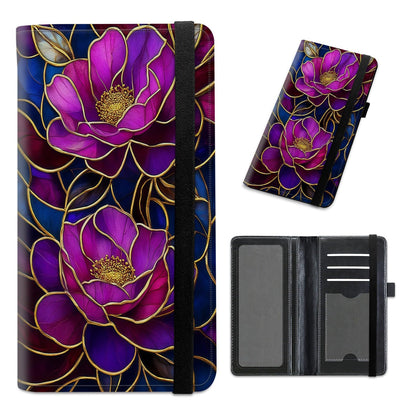HOTCheckbook Cover for Personal Checkbook Leather Check Book Covers for Women Men with RFID Blocking Multi Card Slots Lightweight Compact Wallet, Retro Music Note