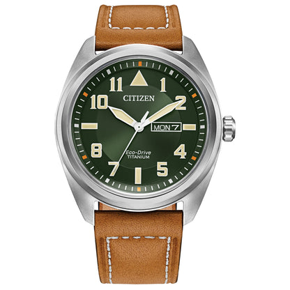 HOTCitizen Men's Eco-Drive Weekender Garrison Field Watch in Super Titanium