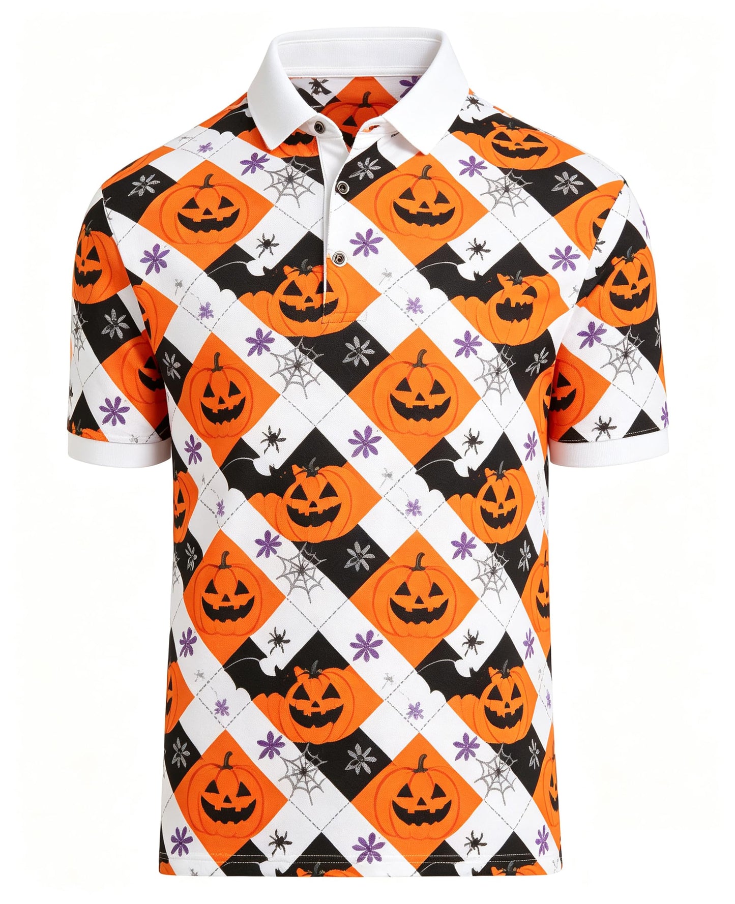 HOTHodaweisolp Golf Shirts for Men Dry Fit Print Moisture Wicking Performance Short Sleeve Polo Shirt