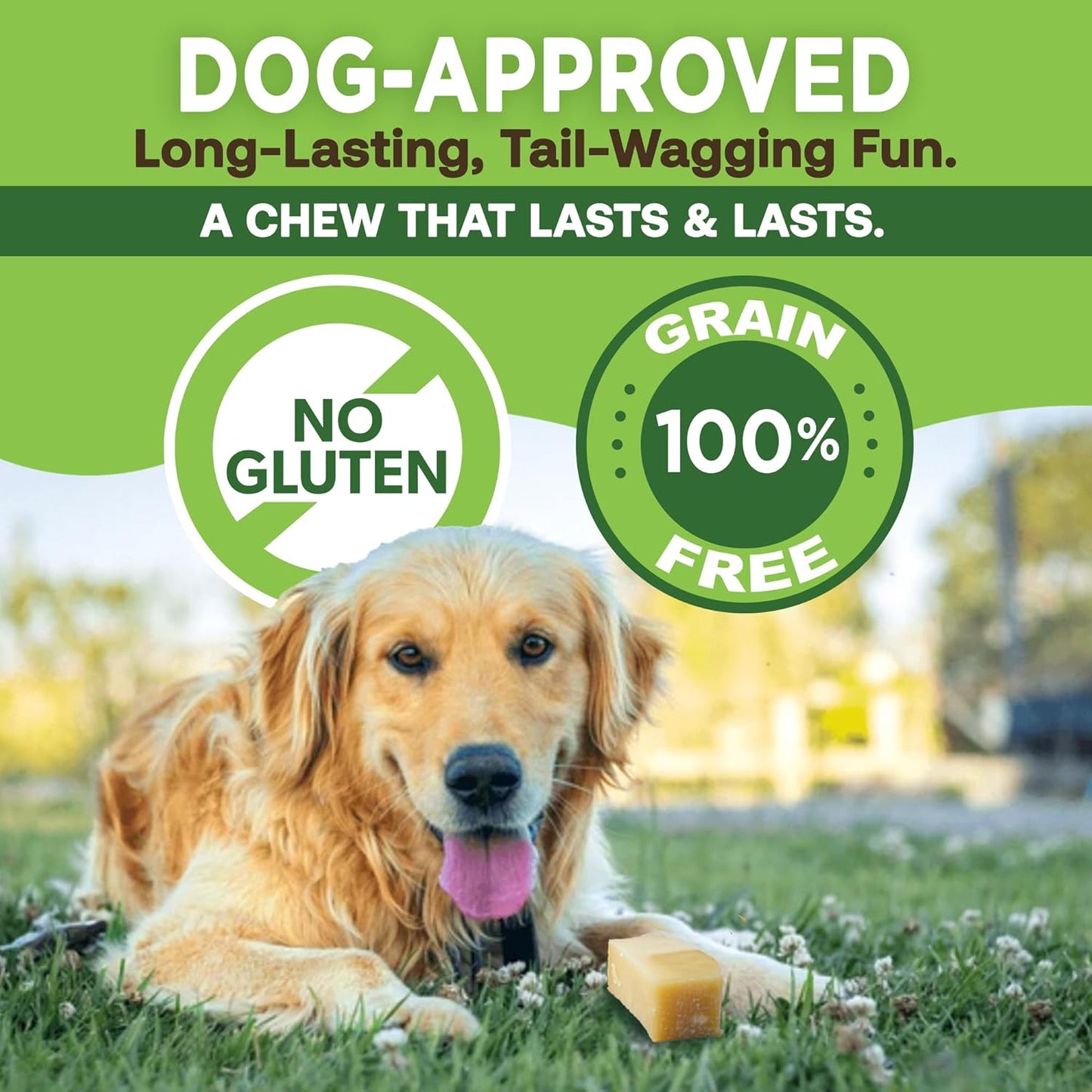 HOTEcoKind Yak Cheese Himalayan Dog Chews, Yak Chews for Large Dogs, 4-5 Bones | 1 Lb, Long Lasting for Aggressive Chewers, Only 3 Ingredient Natural High Protein Dental Dog Treats, No Additives or Lactose