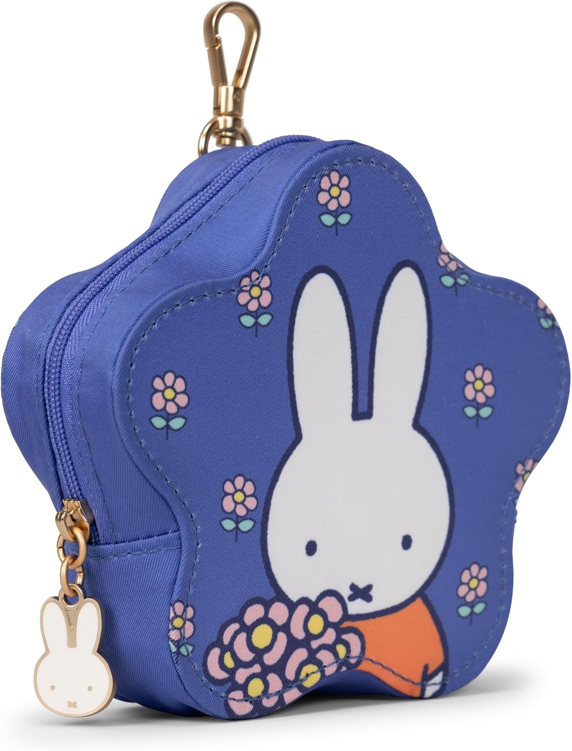 HOTJuJuBe Miffy Flower Fields Mini Coin Purse for Women, Small Zipper Pouch, Cards Cash Change Keys Holder, Cute Travel Wallet