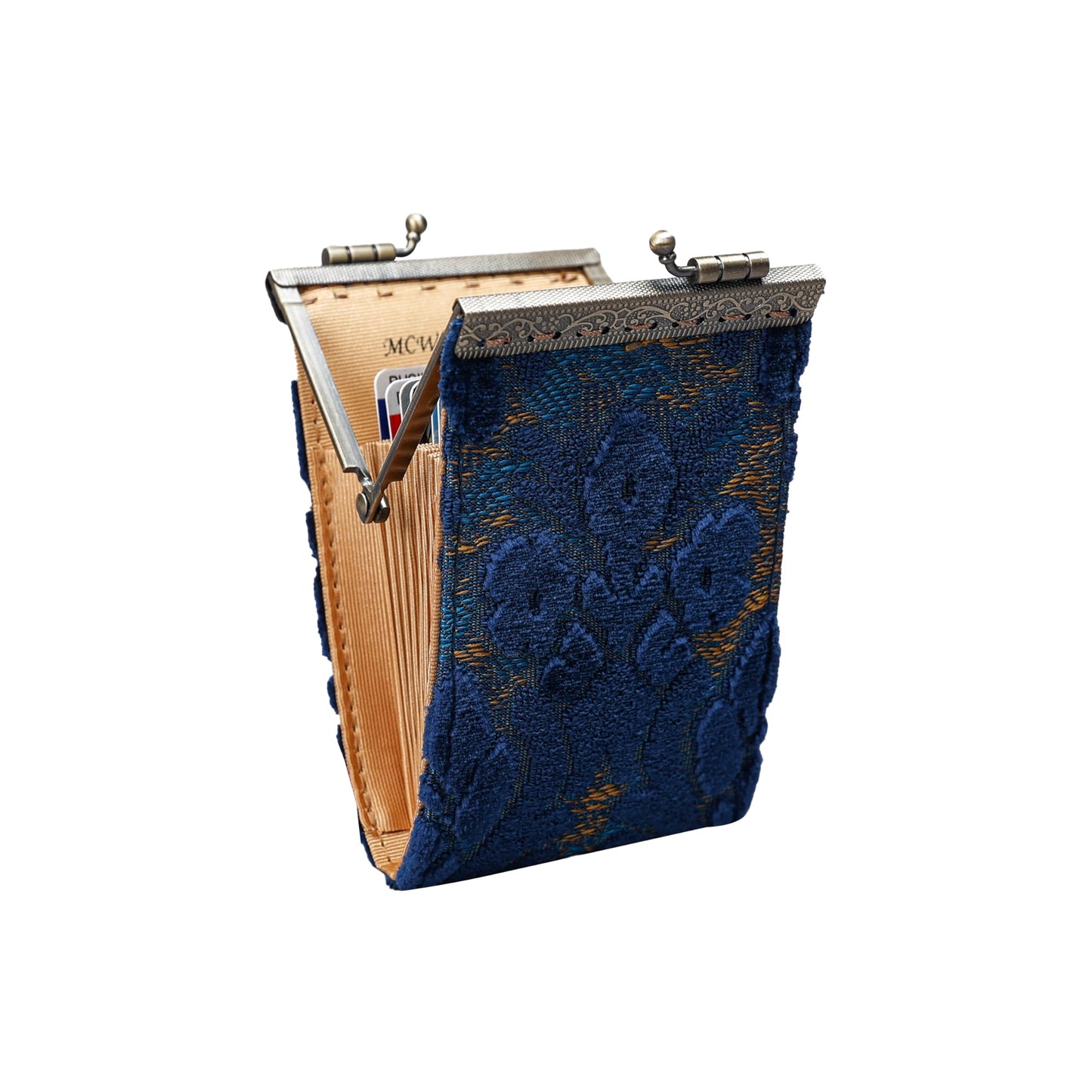 HOTAngelina's Palace Carpet Wallet Vintage Kiss Lock ID Pouch,Clasp Card Holder