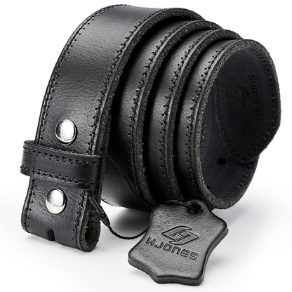 HOTHJones Western Belts for Men without Buckle,Cowboy Belt Buckles for Men,1.5" Wide Genuine Leather Belt No Buckle
